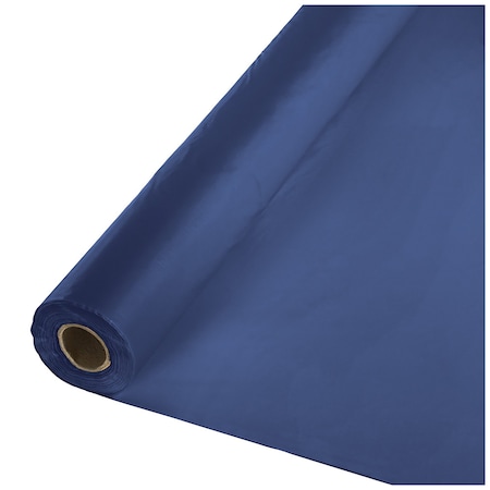 Touch Of Color 100' x 40" Navy Blue Plastic Banquet Roll 011137